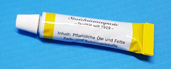 Tubenpaste für Streichriemen gelb