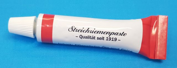 Tubenpaste für Streichriemen rot